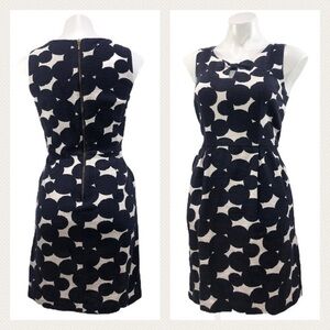 Loft Ann Taylor Waffel Sleeveless Cutout Bow Dress